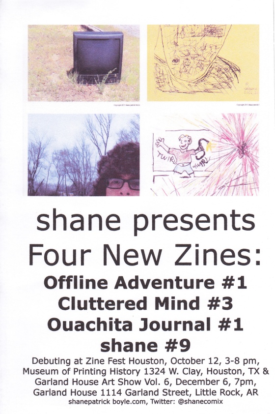 Come to Zine Fest Houston and see what  I've been working on.